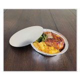 BOARDWALK ROUND7FLID Round Aluminum To-Go Container Lids, Flat Lid, 7" Diameter, Silver, Paper, 500/Carton