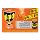 SC JOHNSON Raid® 305690 Concentrated Deep Reach Fogger, 1.5 oz Aerosol Spray, 3/Pack, 12 Packs/Carton