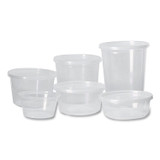FABRI-KAL PK32TC Microwavable Deli Containers, 32 oz, 4.6" Diameter x 5.6" h, Clear, Plastic, 500/Carton
