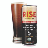 RISE BREWING CO. 00043 Nitro Cold Brew Latte, Original Black, 7 oz Can, 12/Carton