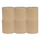 AMERICAN PAPER CONVERTING Eco Green® APVEK80166 Recycled Hardwound Paper Towels, 1-Ply, 7.88" x 800 ft, 1.6 Core, Kraft, 6 Rolls/Carton