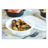 PACTIV EVERGREEN CORPORATION NC729 Newspring VERSAtainer Microwavable Containers, Round, 32 oz, 7 x 7 x 2.8, White/Clear, Plastic, 150/Carton