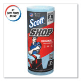 KIMBERLY-CLARK PROFESSIONAL Scott® 75130 Shop Towels, Standard Roll, 1-Ply, 9.4 x 11, Blue, 55/Roll, 30 Rolls/Carton