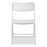NATIONAL PUBLIC SEATING NPS® 1421 AirFlex Series Premium Poly Folding Chair, Supports Up to 1,000 lb, 17.25" Seat Height, White Seat/Back/Base, 4/Carton