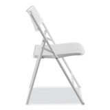 NATIONAL PUBLIC SEATING NPS® 1421 AirFlex Series Premium Poly Folding Chair, Supports Up to 1,000 lb, 17.25" Seat Height, White Seat/Back/Base, 4/Carton
