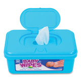 AMERCAREROYAL RPBWU-80 Baby Wipes Tub, Unscented, White, 80/Tub, 12 Tubs/Carton
