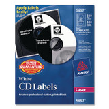 AVERY PRODUCTS CORPORATION 5697 Laser CD Labels, Matte White, 250/Pack