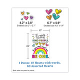 CARSON-DELLOSA EDUCATION 110524 Motivational Bulletin Board Sets, 75-Piece Set, Kind Vibes, 30" x 16", Multicolor