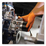AMMEX CORPORATION GloveWorks® by GWON42100CT Heavy-Duty Industrial Nitrile Gloves, Powder-Free, Small, 8 mil Thick, 9.5" Long, Orange, 100/Box, 10 Boxes/Carton