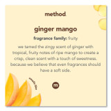METHOD PRODUCTS INC. 359699 Fragrance Booster Beads, Ginger Mango Scent, 14.8 oz Bottle, 6/Carton