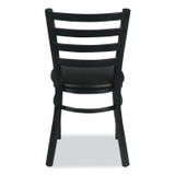 JMC FURNITURE WHCBLK White Horse Series Side Chairs, Supports Up to 300 lb, 18" Seat Height, Black Seat/Back/Base