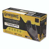 AMMEX CORPORATION GloveWorks® by GWBEN48100CT Nitrile Exam Gloves, Powder-Free, X-Large, 7 mil Thick, 9.5" Long, Black, 100/Box, 10 Boxes/Carton
