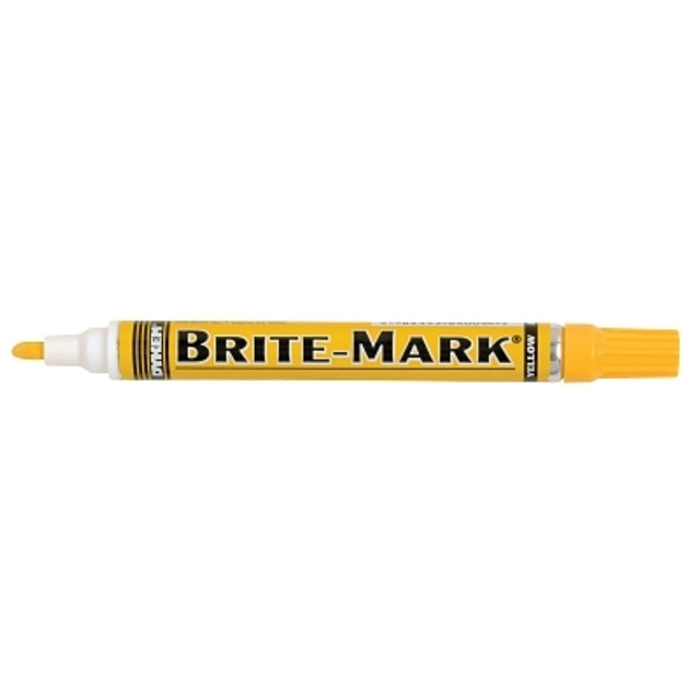 ITW Pro Brands DYKEM® BRITE-MARK® Medium Permanent Paint Marker, Valve Action, Yellow ITW Pro Brands DYKEM® BRITE-MARK® Medium Permanent Paint Marker, Valve Action, Yellow