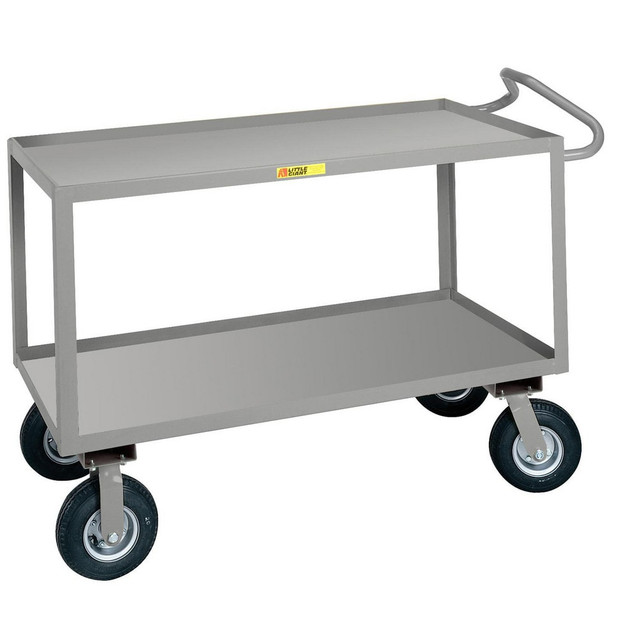 Little Giant. ENGLF-3048-9P Shelf Utility Cart: 54" OAL, 30" OAW, 38" OAH, Steel, Gray