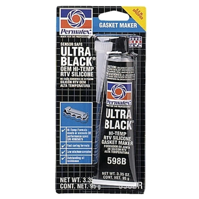 Permatex® Ultra Silicone RTV Gasket Maker, 3.35 oz, Tube, Ultra Black® Permatex® Ultra Silicone RTV Gasket Maker, 3.35 oz, Tube, Ultra Black®