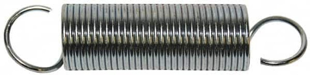 Gardner Spring 37064G Extension Spring: 1/2" OD, 5.8 lb Max Load, 4.27" Extended Length, 0.041" Wire Dia