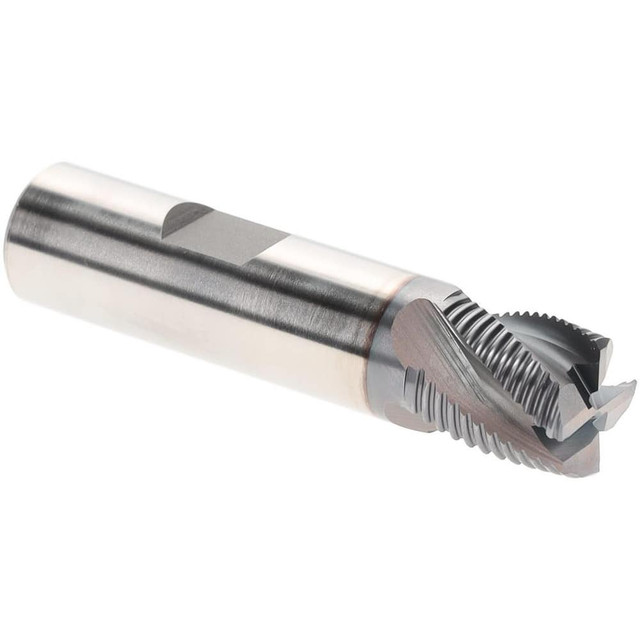 Hertel 91196600 Roughing End Mill: 5/8" Dia, 4 Flutes, Single End, Cobalt