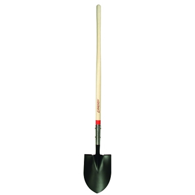 The AMES Companies, Inc. RAZOR-BACK® Round Point Digging Shovel, 9.5 in W x 12 in L Blade, 48 in L North American Hardwood Straight Handle, Closed Back