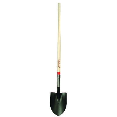 The AMES Companies, Inc. RAZOR-BACK® Round Point Digging Shovel, 9.5 in W x 12 in L Blade, 48 in L North American Hardwood Straight Handle, Closed Back
