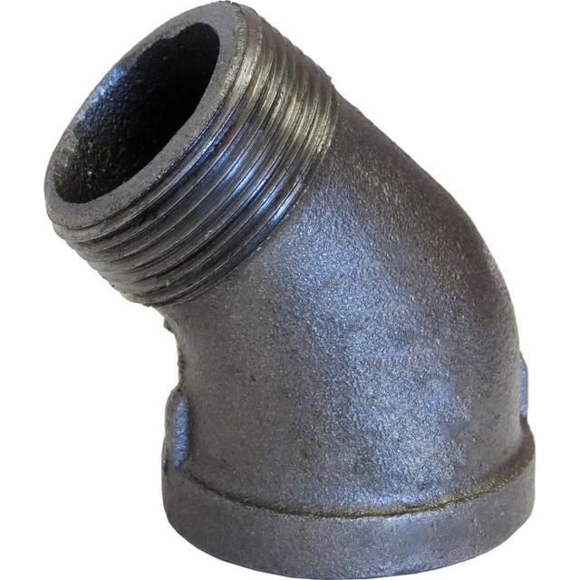 USA Industrials ZUSA-PF-16046 Black Pipe Fittings; Fitting Type: Street Elbow ; Fitting Size: 1" ; End Connections: NPT ; Material: Malleable Iron ; Classification: 150 ; Fitting Shape: 450 Elbow