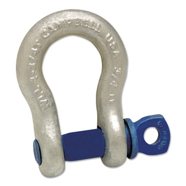 Apex Tool Group Campbell® 419 Series Anchor Shackle, 1-7/16 in Opening, 7/8 in Bail Size, 6-1/2 t, Screw Pin Shackle