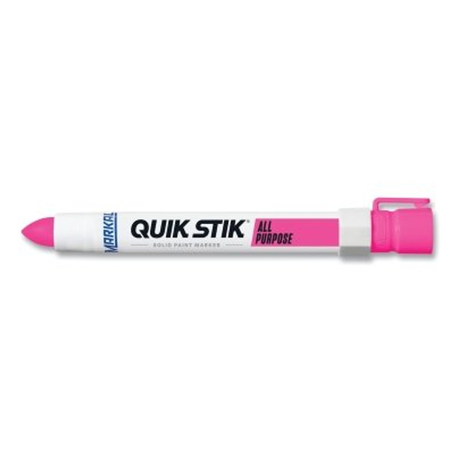 LA-CO Industries Inc Markal® Quik Stik® All Purpose Solid Paint Marker, 11/16 in Tip, 6 in L, Fluorescent Pink