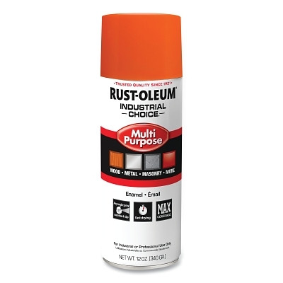 Rust-Oleum® Industrial Rust-Oleum® Industrial Choice 1600 System Enamel Aerosol, 12 oz, OSHA Safety Orange, Hi-Gloss
