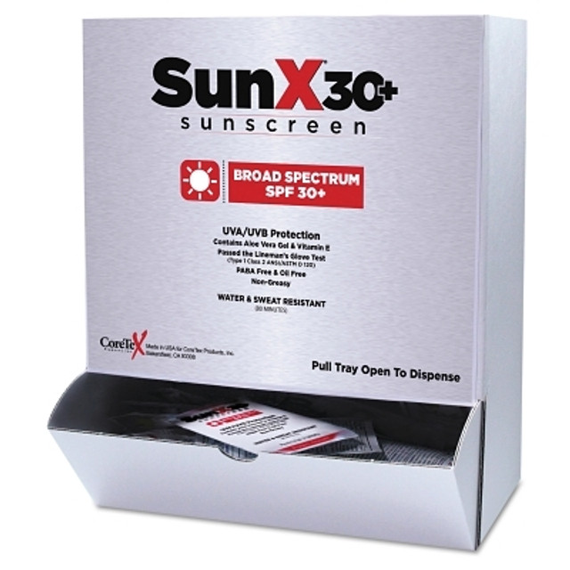 First Aid Only® SunX30 Sunscreen Lotion Packet, 50 per Box