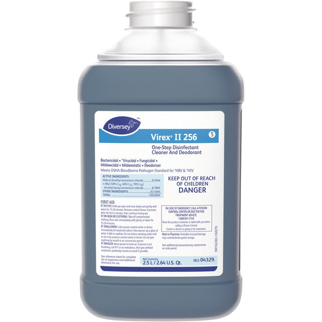 Diversey DVS04329 All-Purpose Cleaners & Degreasers; Product Type: One Step Disinfectant Cleaner & Deodorant ; Form: Liquid ; Container Type: Bottle ; Container Size: 84.5 oz ; Scent: Minty ; Application: For Medical & General Institutional Facilitie