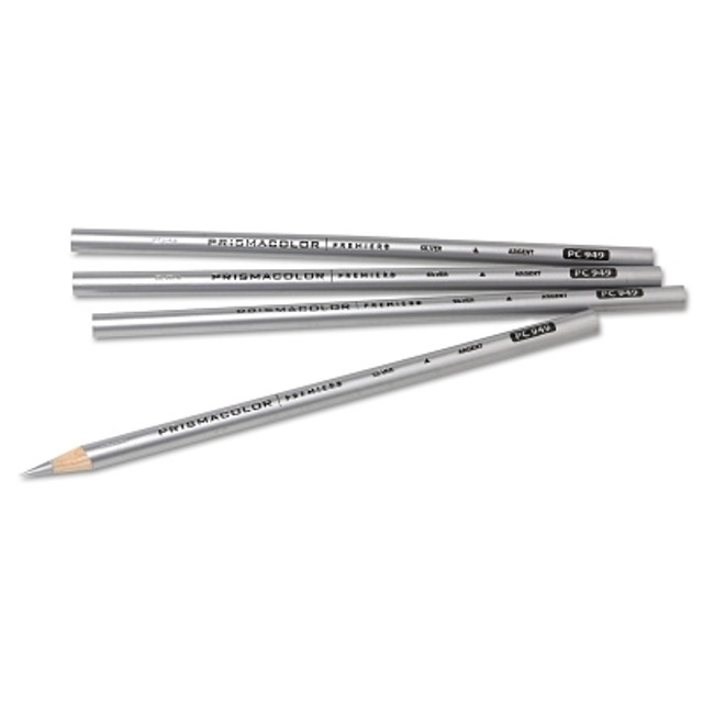 Newell Brands Prismacolor® Premier® Soft Core Colored Pencil, Metallic Silver Newell Brands Prismacolor® Premier® Soft Core Colored Pencil, Metallic Silver