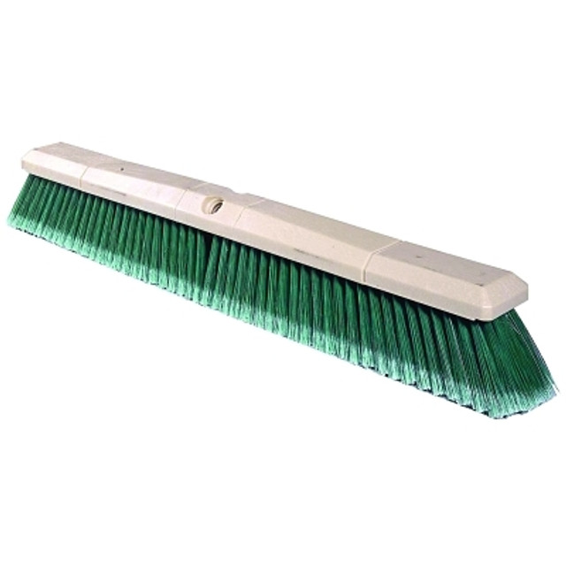 Weiler® Perma-Sweep Floor Brush, 24 in Foam Block, 3in Trim L, Flagged Green Polystyrene