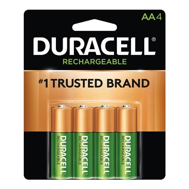 Duracell® Pre-Charged Rechargeable Battery, NiMH, AA, 1.2V, 4 EA/PK Duracell® Pre-Charged Rechargeable Battery, NiMH, AA, 1.2V, 4 EA/PK