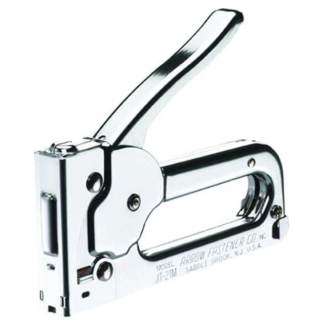 Arrow Fastener JT21CM Professional Light Duty Staple Gun, Chrome, 100 Cartride Capacity