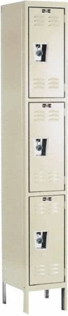 Hallowell URB1228-3A-PT 1-Wide Locker: 12" Wide, 11" Deep, 78" High, Padlock