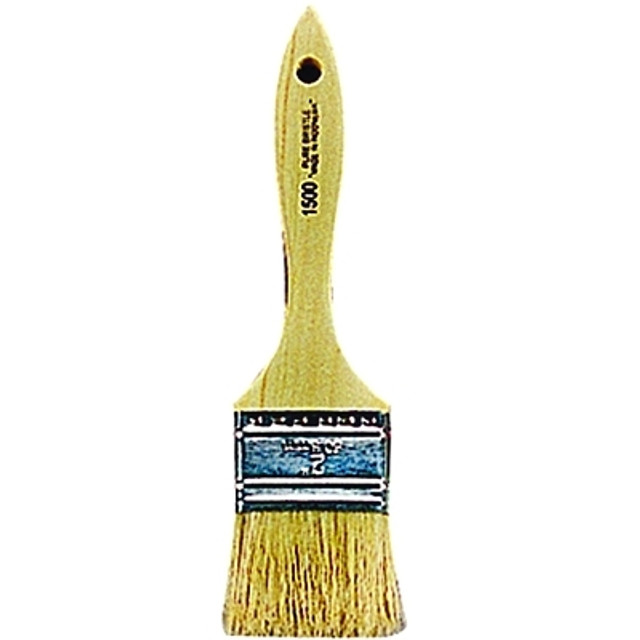 Linzer White Chinese Bristle Paint Brush, 5/16 in Thick x 1 in W, Wood Handle
