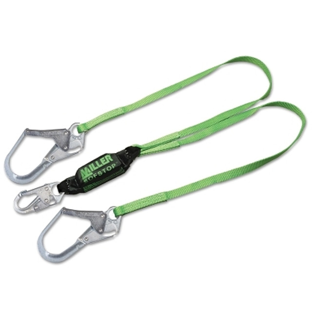 Honeywell Honeywell Miller® HP Lanyards with SofStop Shock Absorber, 6 ft, Locking Rebar Hooks, 2 Legs
