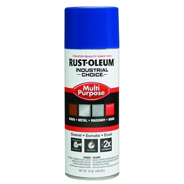 Rust-Oleum® Industrial Rust-Oleum® Industrial Choice 1600 System Enamel Aerosol, 12 oz, Safety Blue, High-Gloss Rust-Oleum® Industrial Rust-Oleum® Industrial Choice 1600 System Enamel Aerosol, 12 oz, Safety Blue, High-Gloss