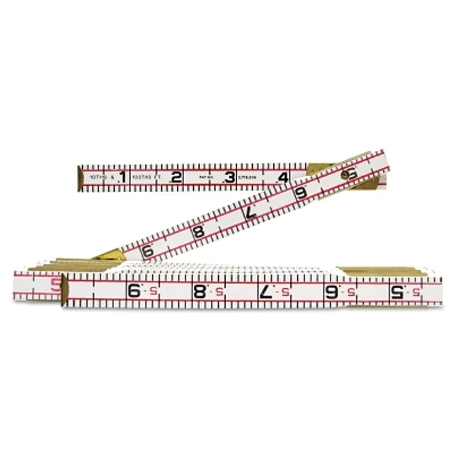 Apex Tool Group Crescent Lufkin® Red End® Engineer's Scale Folding Wood Rule, 6 ft L, Wood, SAE
