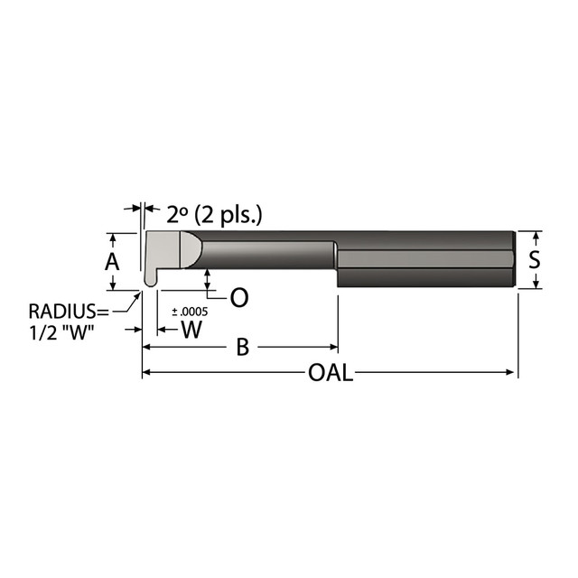 Scientific Cutting Tools GFR055-16 Grooving Tool: Full Radius