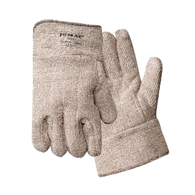 Wells Lamont 644HRL Jomac Brown and White Safety Cuff Gloves, Terry Cloth, X-Large, Unlined