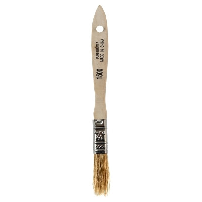 Linzer White Chinese Bristle Paint Brush, 1/4 in Thick x 1/2 in W, Wood Handle