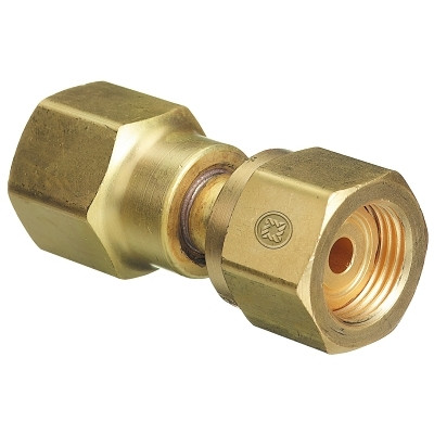Western Enterprises Brass Cylinder Adaptor, From CGA-320 Carbon Dioxide To CGA-580 Nitrogen