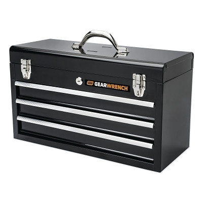 Apex Tool Group GEARWRENCH® 20 in Steel Tool Box, 3 Drawers, 2040 in³, Black/Silver