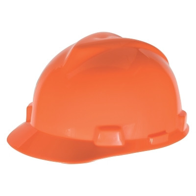 MSA V-Gard® 500 Protective Caps and Hat, 6 Point Ratchet, Hi-Viz Orange