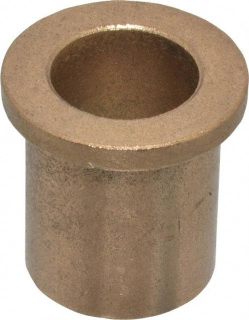 Boston Gear 35656 Flanged Sleeve Bearing: 3/4" ID, 1" OD, 1-1/4" OAL, Oil Impregnated Bronze