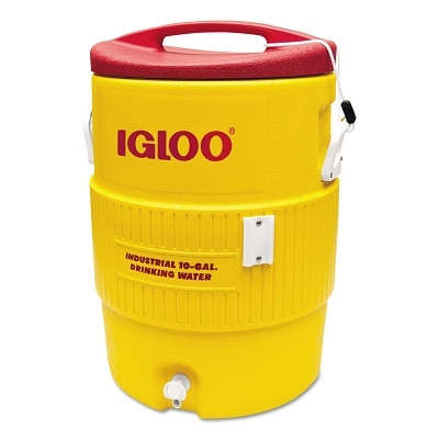 Igloo 400 Series Cooler, 10 gal, Red/Yellow
