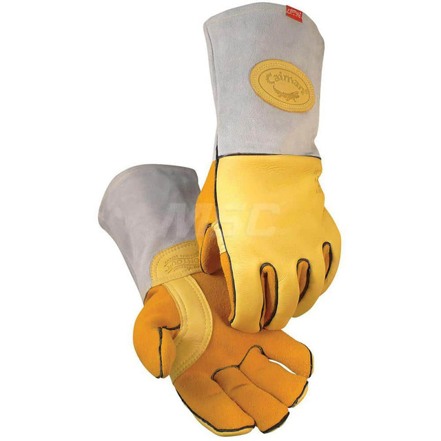 PIP 1485-6 Welding Gloves: Size X-Large, Uncoated, Grain Elkskin Leather, MIG Welding & Stick Welding Application