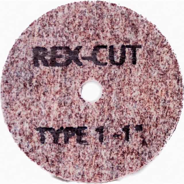 Rex Cut Abrasives 110643 Deburring Wheels; Wheel Diameter (Inch): 1 ; Face Width (Inch): 1/16 ; Center Hole Size (Inch): 1/8 ; Abrasive Material: Aluminum Oxide ; Grade: Coarse ; Wheel Type: Type 1