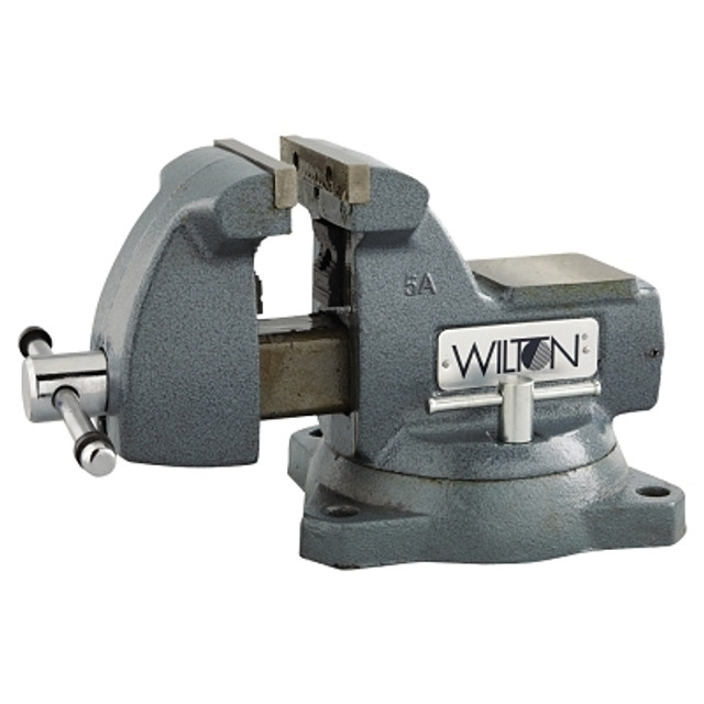 WMH Tool Group Wilton® Mechanics Vise, 5 in Jaw Width, 3-3/4 in Throat Depth, Swivel Base