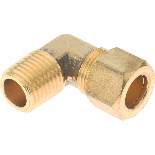 CerroBrass P-69A-6B Compression Tube Male Elbow: 1/4" Thread, Compression x MNPT